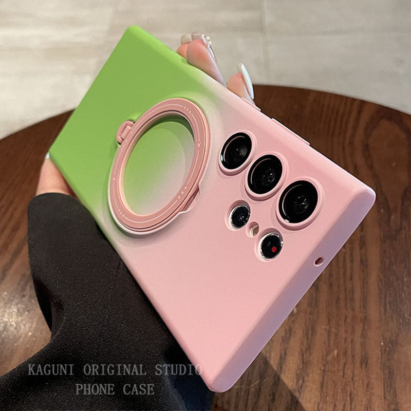 Creative Built-in Lens Film Gradient Magnetic Phone Case