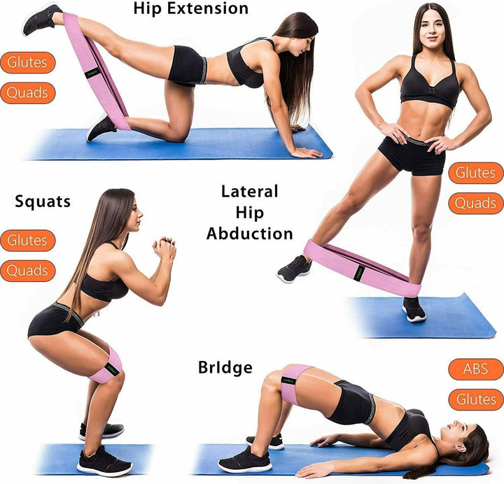 Trainingsweerstandsbanden Loop set fitness yoga benen en butt workout oefening band