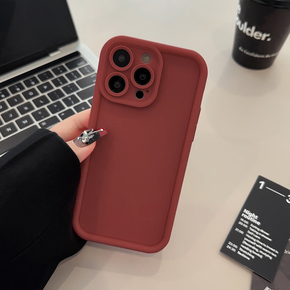 Solide kleur All-inclusive Silicone Phone Case