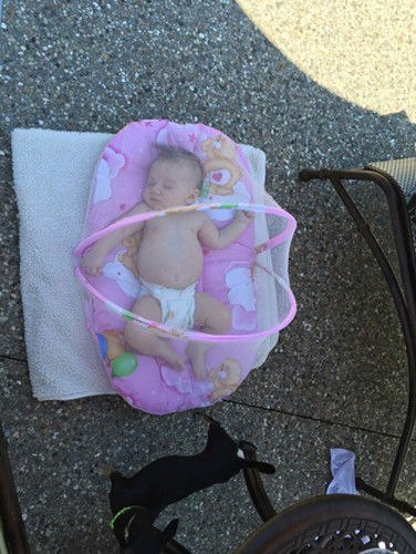 Bærbar sammenleggbar baby barn spedbarnseng prikk glidelås mygg nett telt sovende pute