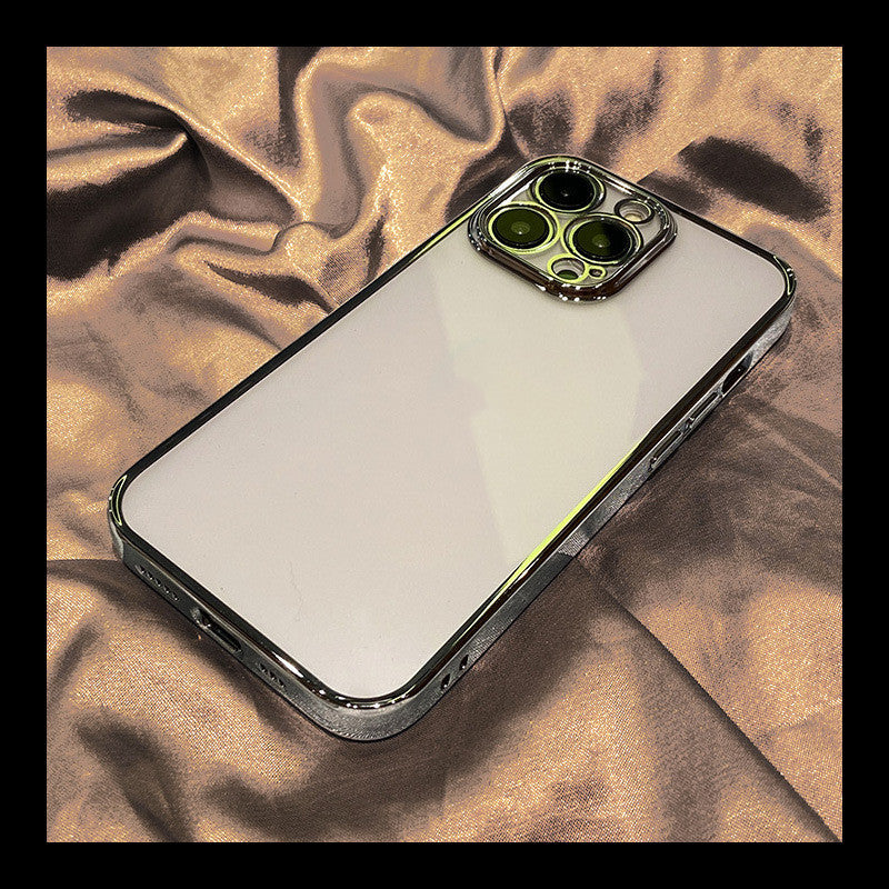 Non-stick Fingerprint Glass Frosted Electroplating Phone Case