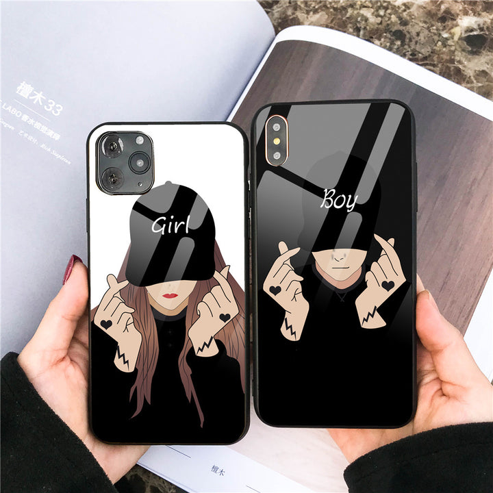 Suitable For Mobile Phone Shell Glass Tide Brand Personality
