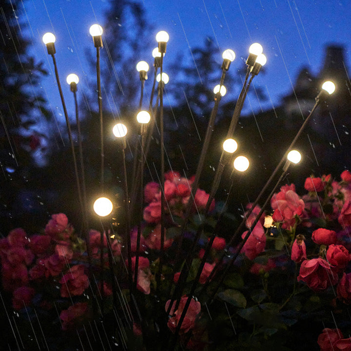 Szimuláció Firefly Solar Light kültéri kerti dekoráció gyep táj lámpa karácsonyi dekoráció napenergia LED -es lámpák kültéri kerti lámpák