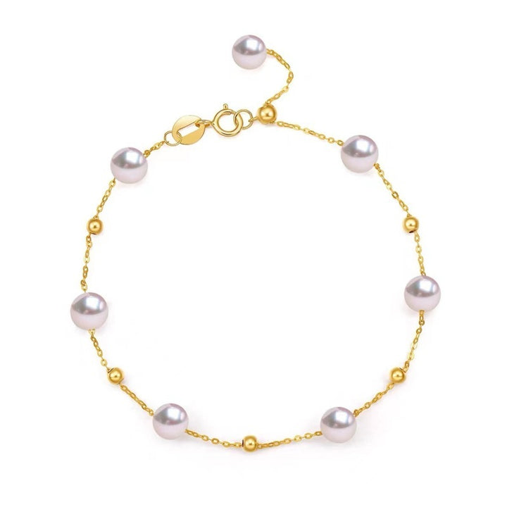 Pulsera de perlas de 18k Gold Star Pearl