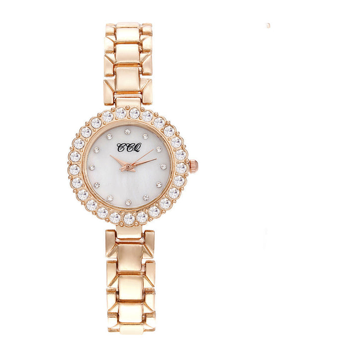 Women's Fashion Diamond Armbånd Watch Suit