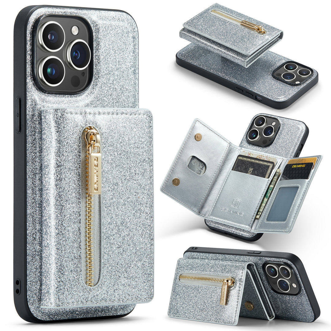 Glitter pénztárca védő két-egy-egy mágneses telefon tok