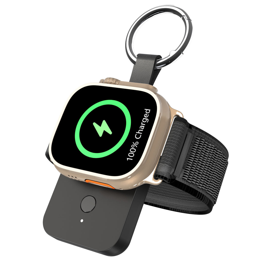 Portable 1000mAh Magretic Watch Power Bank Keychain Keychain Wireless Charger