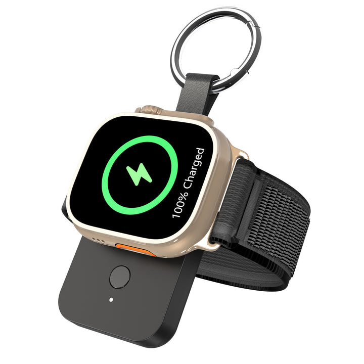 Bærbar 1000mAh Magnetic Watch Power Bank Keychain Wireless Charger