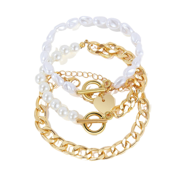 Multi-stil elsker Pearl Chain Armbånddrakt Kvinners all-match