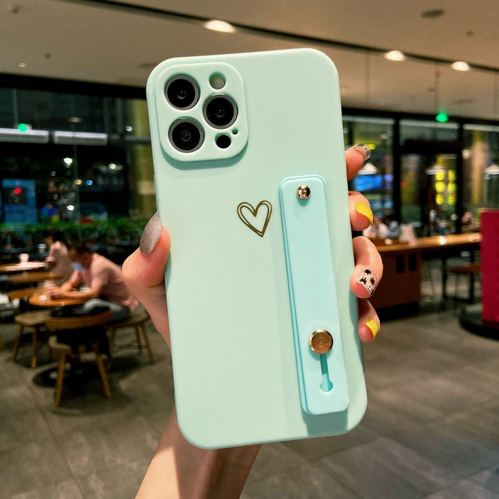 Hot Stamping Heart Bracket Phone Case Cover