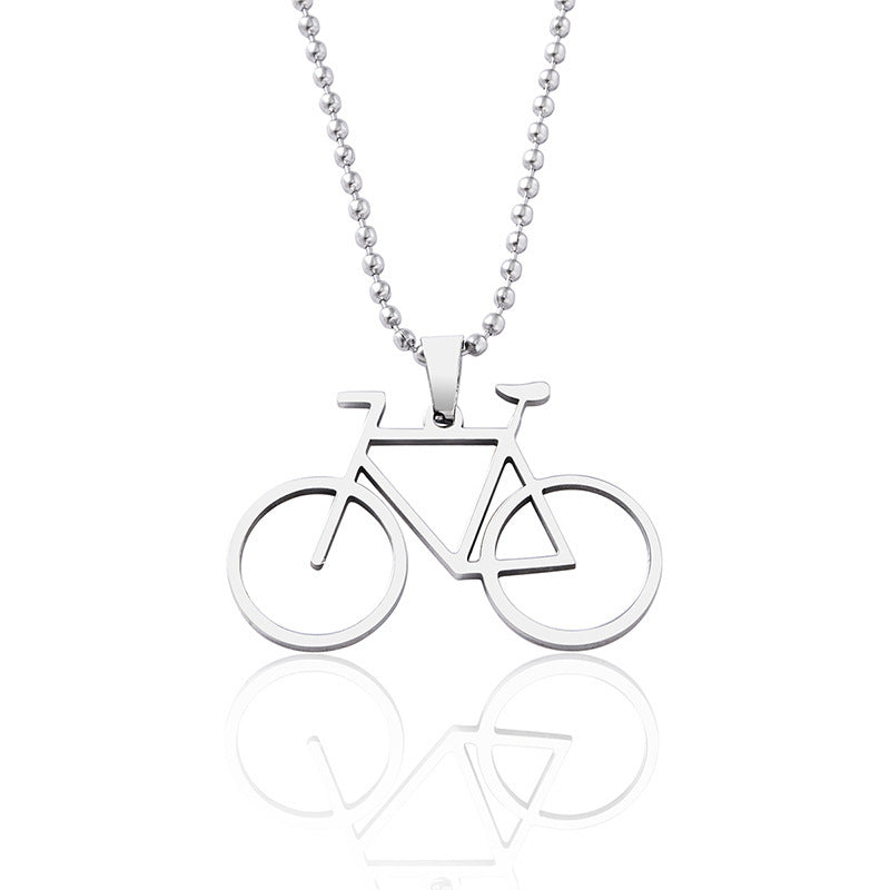 Stainless Steel Mountain Bike Necklace Bead Necklace