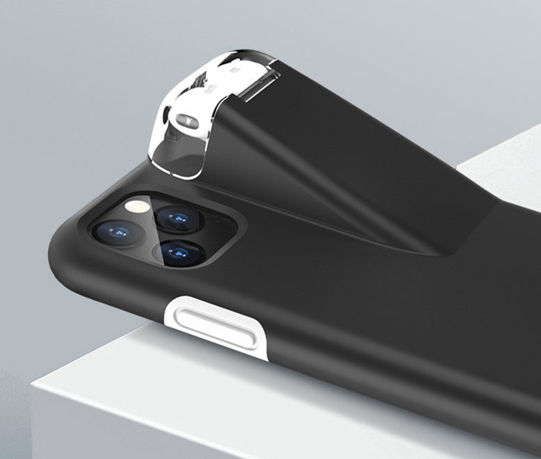 Apple ile uyumlu, AirPods şarj kasası iPhone için siyah kenar kapağı