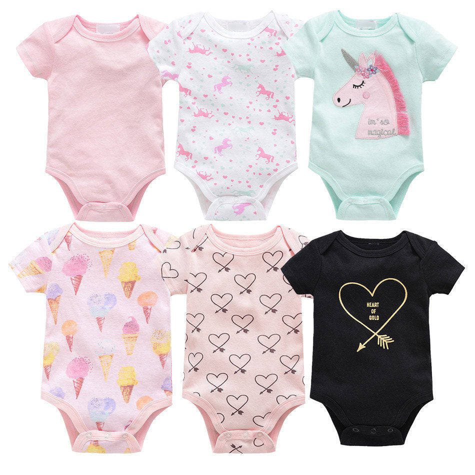 Sex uppsättningar nyfödda kläder