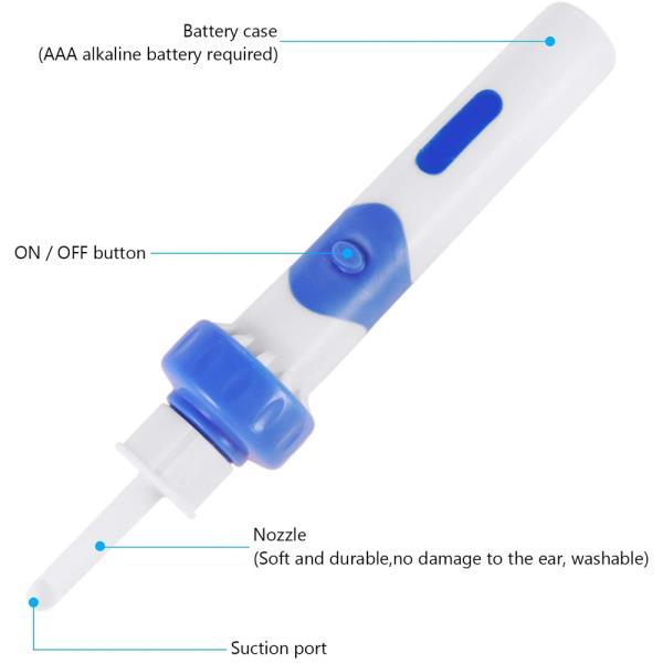 Siguranță electrică fără fir fără vacuum urechi de ceară de eliminare a ceară