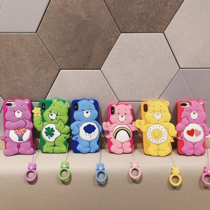 Cartoon Rainbow Bear Case de teléfonos móviles
