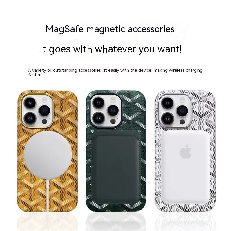 Caixa de telefone de couro magnético com tudo incluído caso de proteção resistente a gota