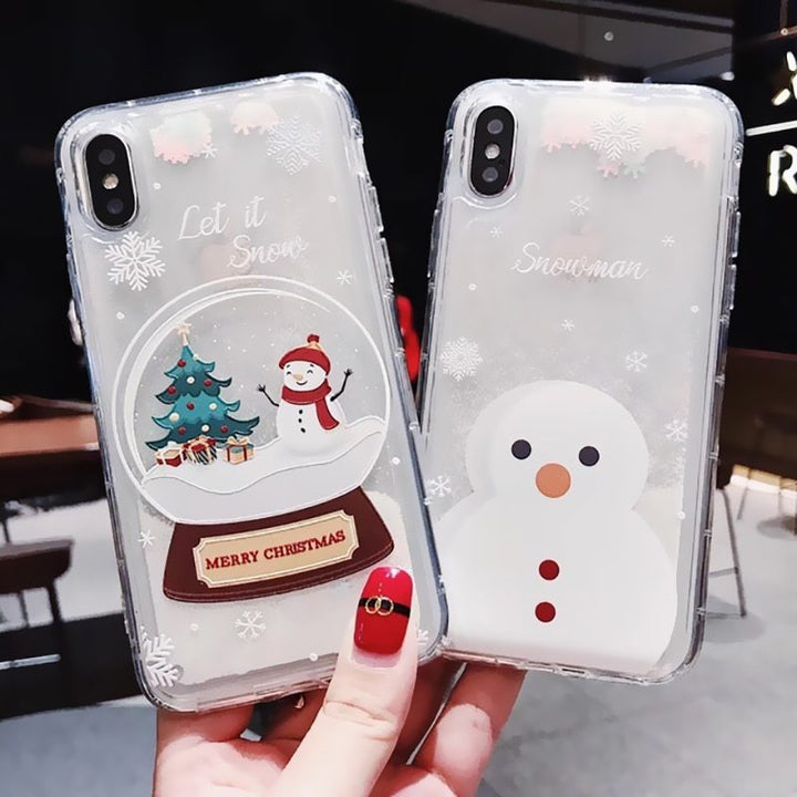 Compatible con manzana, nieve Sands Sands Mobile Shell Christmas