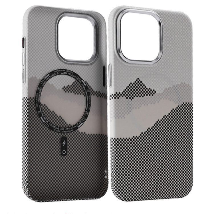 Kevlar Magnetic Carbon Fiber Texture Phone Case