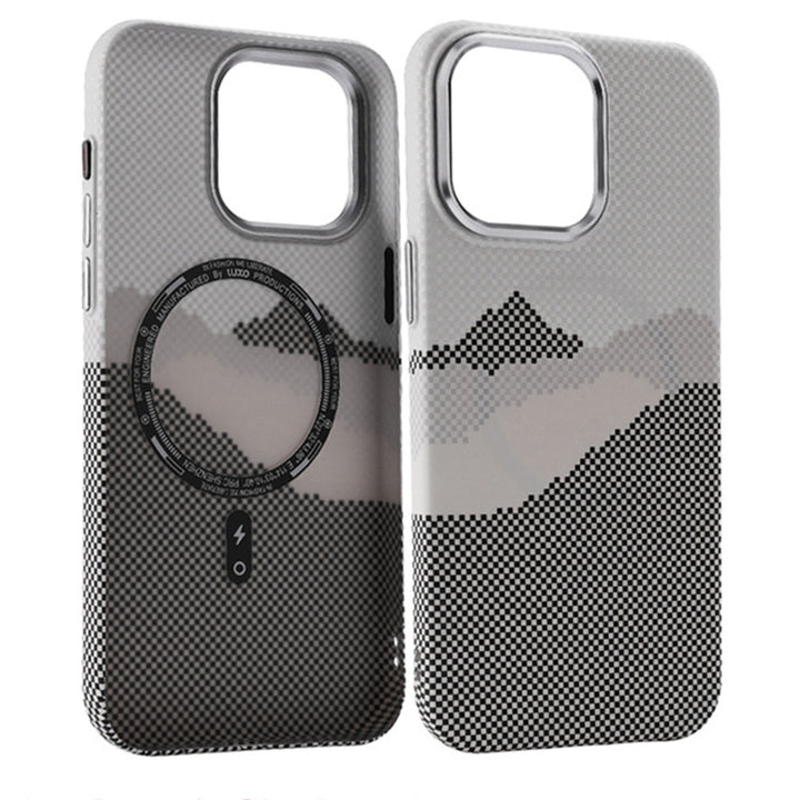 Kevlar Magnetic Carbon Fiber Texture Telefonfodral