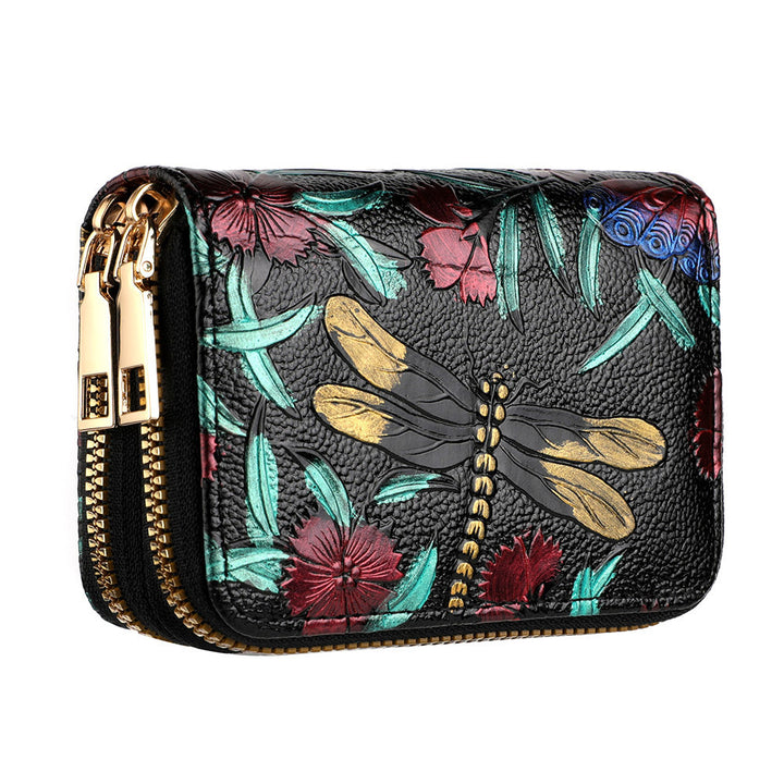 Women's Multiple Card Slots Hand-painted Wallet Double Layer