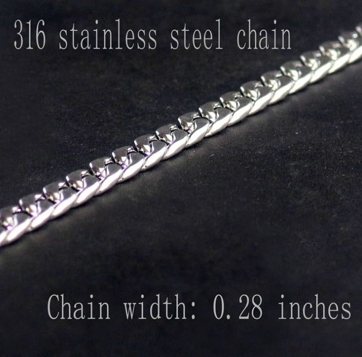 Edelstahl 3,2 mmnk Abflachung Armband Europäische und amerikanische Herren -Titan -Stahlschmuck