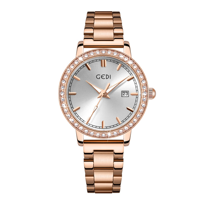 Montre en quartz en acier inoxydable pour femmes