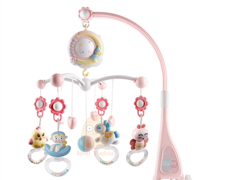Baby Rattles Cun Mobiles Topeador de juguetes Rotación de la cama móvil Caja musical Proyección recién nacido Baby Boy Toys