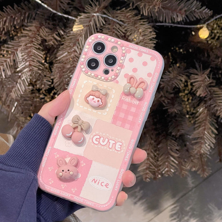 Suitable For Three-dimensional Girl Mobile Phone Case Cute And Creative