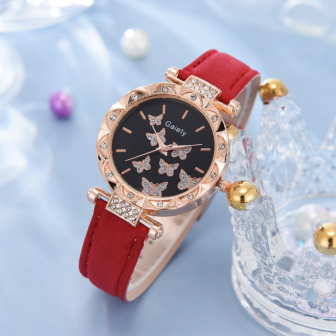 Fashion Fashion Simple Butterfly Digital Belt Watch