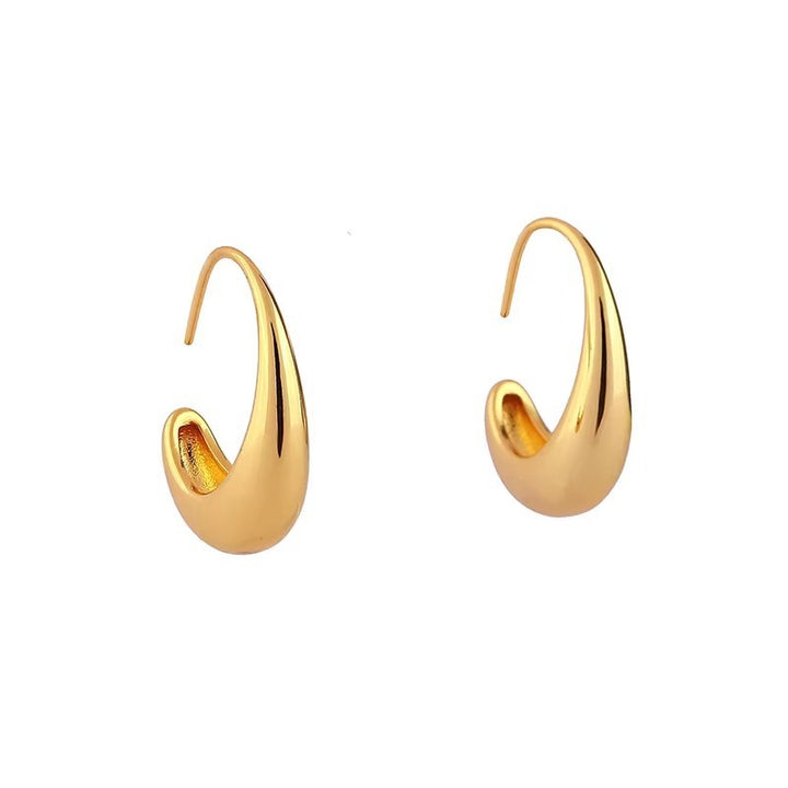 Női divat geometria minta fém c- ring fülbevalók