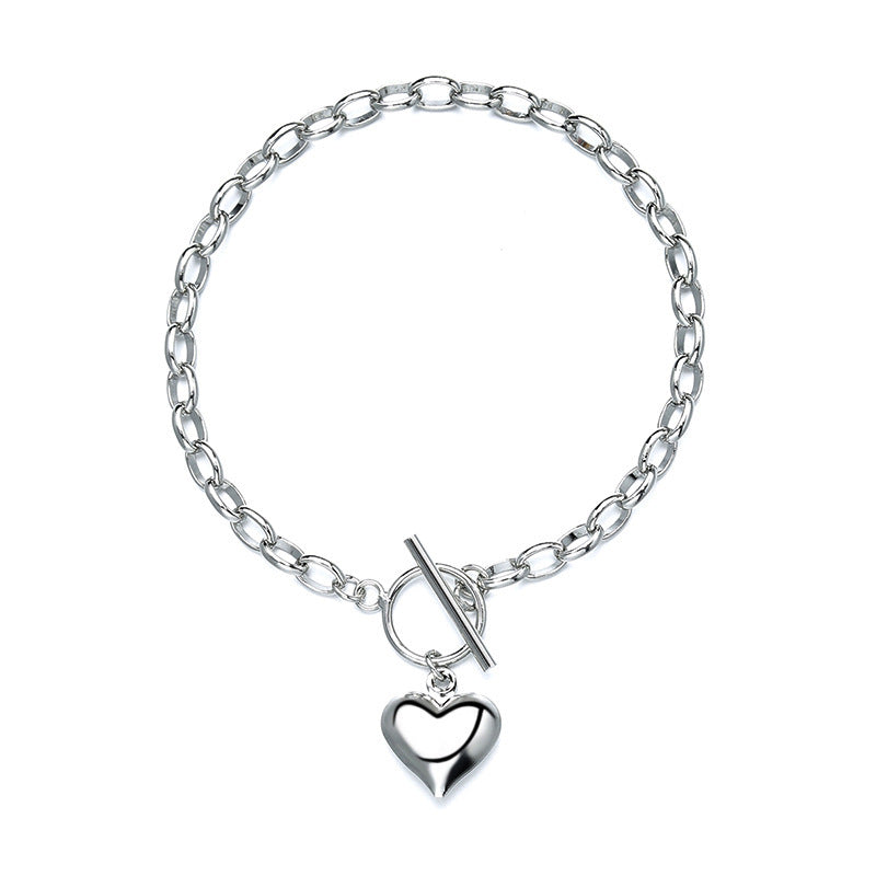 Peach Heart Personality Fashion Heart Bracelet