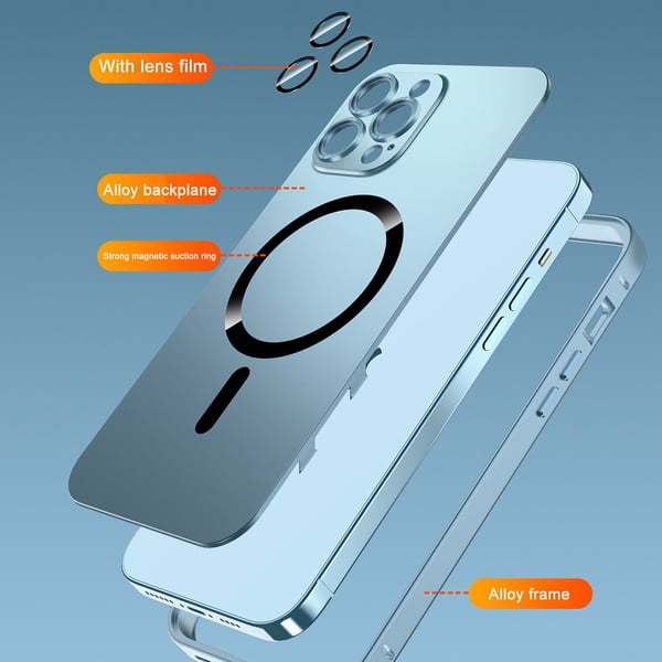 Aluminum Alloy Frame Lens Glass Protective Case Phone Case