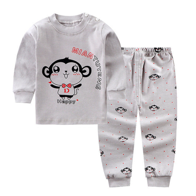Pijamale de toamnă și iarnă, haine de toamnă pentru bebeluși, pantaloni lungi, haine de casă pentru fete, mâneci lungi