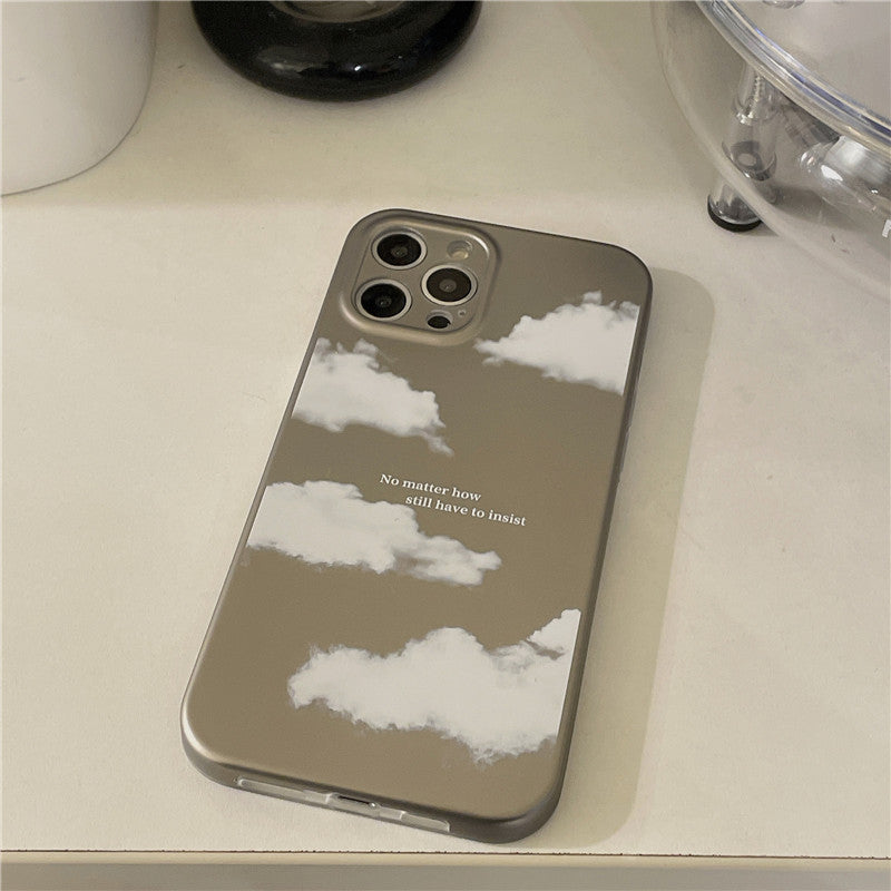 Electroplarea carcasei de telefon cu cloud înghețate copertă de protecție argintii