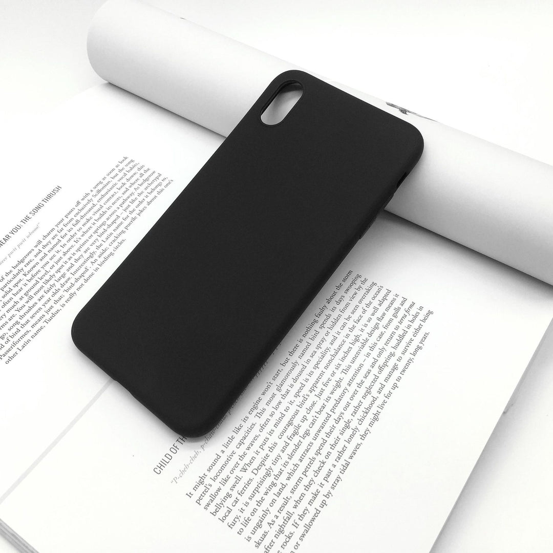 Black Matte Tpu Silicone Soft Shell Phone Case
