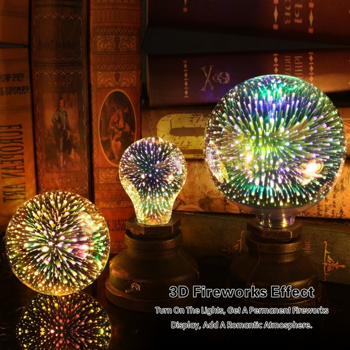 3D -Feuerwerk dekorative Glühbirnen Weihnachtsleuchten Weihnachten Wohnheimdekorationen