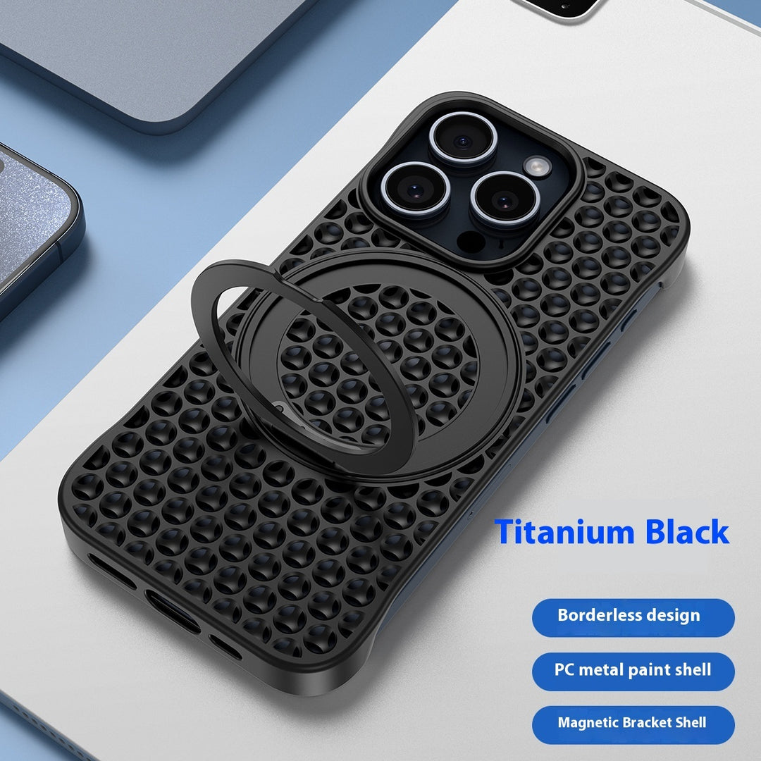 Phone Case Magnetic Suction Frameless Cooling Rotating Bracket