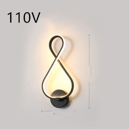LED -wandlamp Noordelijke minimalistische slaapkamerlamp