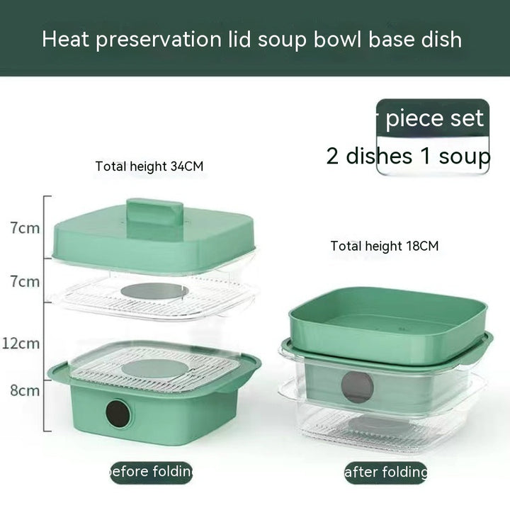 Multi-Layer Dish Cover Heat Conservation Kitchen Cover Dining Table Restover Lagring Box Transparent Stack Cooking Hood Steamer