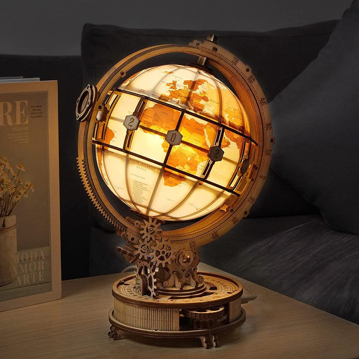 Rokr Luminous Globe 3D Trä Hot Selling 180st Model Building Block Kits Toy