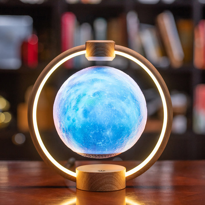 Maglev Moon Işık Bluetooth Hoparlör 3D Stereo DIY renkli parlama