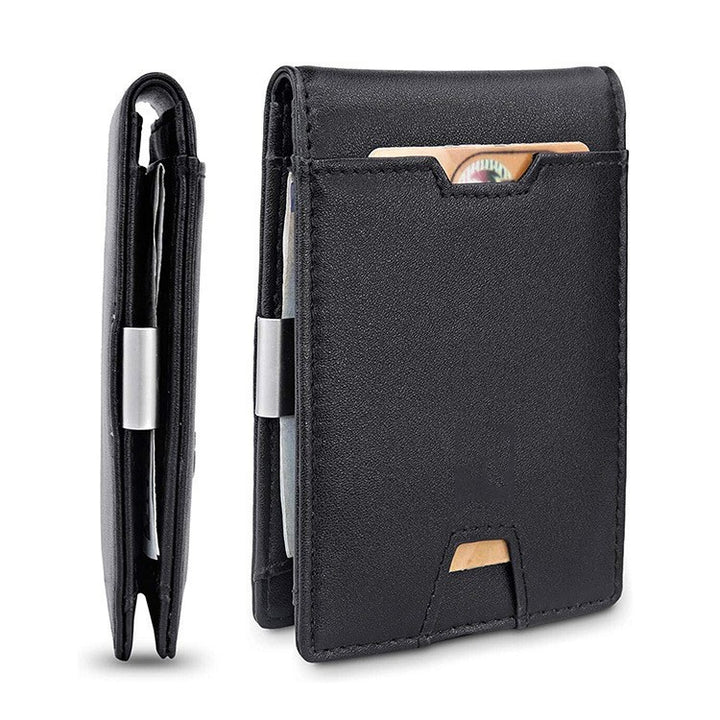 Herrenkartenhalter Faserleder Money Clip Wallet