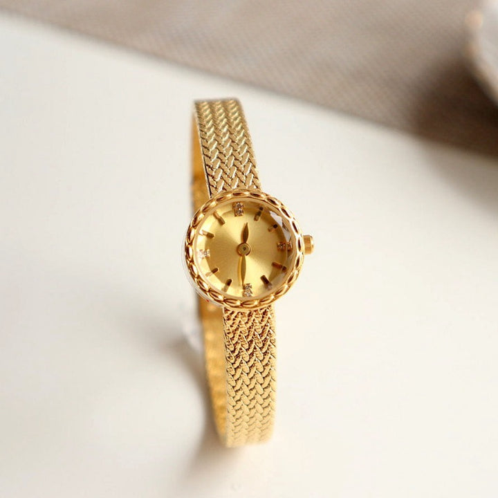 Enkel retro Specialintresse Ljus lyx Small Gold Women's Watch