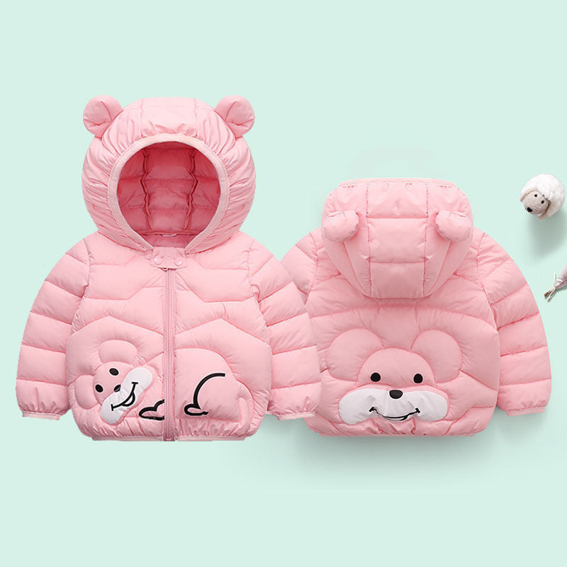 赤ちゃんのための子供用のフード付き厚い暖かいジャケット