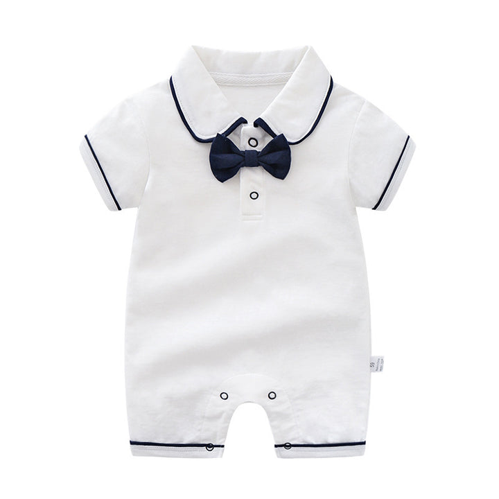 Baby jumpsuit dunne kleding korte mouw crawler