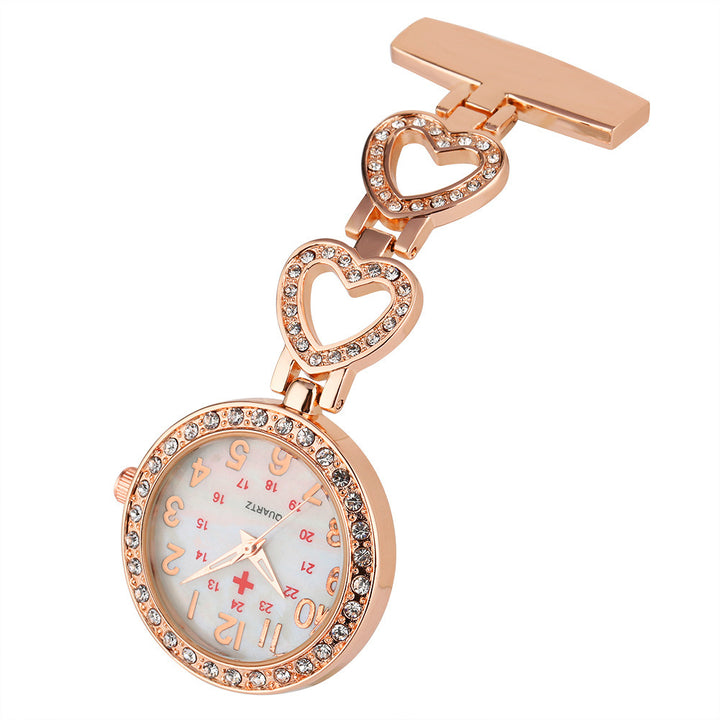 Roller Diamond Nurse's Watch Hangend Chest Watch Portable Pocket Watch Ladies