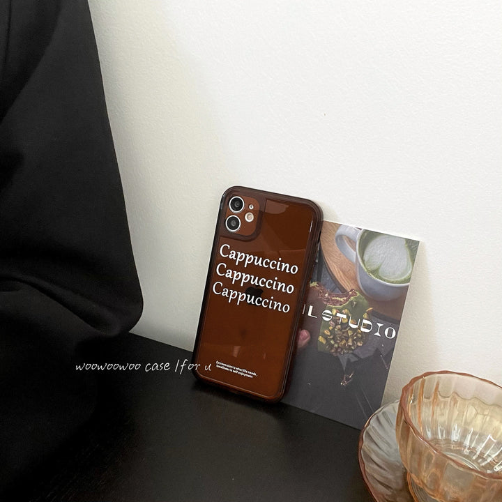Xiaohongshu Retro Caramel Color Protective Phone Case