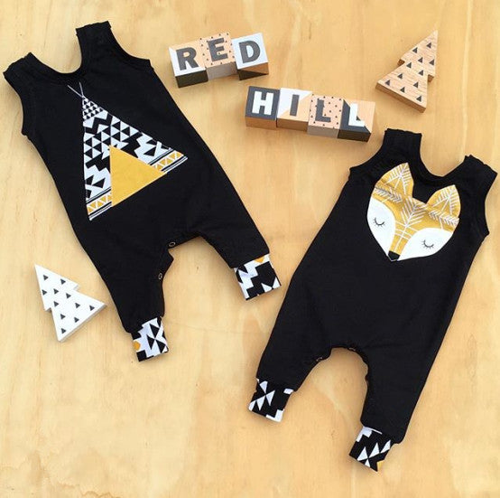 Trendy Pattern Men's And Women's Baby Cotton One-piece