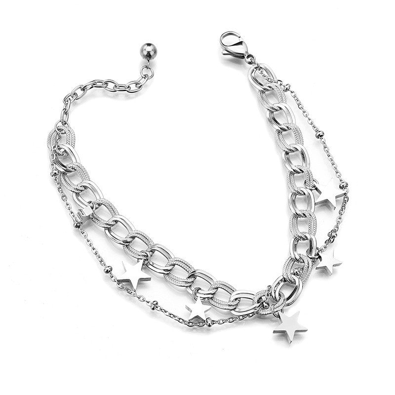Women's Glossy Titanium Steel Bracelet