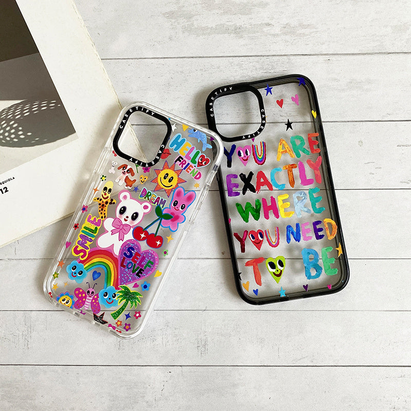 Rainbow Bear Phone Case Akrylbeskyttelsesveske